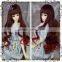 Hot sales synthetic black to red deep curly 1/4 bjd doll wigs