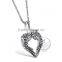 31*34mm Stainless steel antiqued silver eagle's wing hollow heart pendant charm fashion necklace steam punk jewelry 6340054