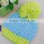 knitted fashion winter beanie with pom poms