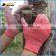 BSSAFETY cheap cotton knitted gardening glove safety points pvc