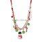 Top selling amazon Christmas jewelry epoxy with alloy gold chain 2016 snowman pendant necklace