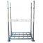 Powder coated 4-way entry Storage foldable cage pallet /Euro stackable pallet storage cageChina professional factory