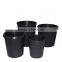 High Quality 1/2/3 gallon black plastic flower seedling nursery pots