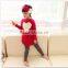 3PCS/SET pants kids Children's baby Clothing set hat Girl girls leggings winter clothes autumn warm Cloth suits Heart Design
