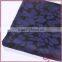 2016 New Arrival Big Navy Flower Lace Embroidery Fabric on Grid Mesh in High Quality