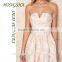 Western Gowns Women Elegant Gold Brushed Pleat Flare Party Dresses for Girls of 18 Years old HSd7213