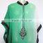GREEN georgette shaded CAFTAN kaftan tunic poncho Zip cover up