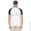White and black blank polo shirts no collar raglan sleeve polo shirt