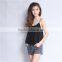 ladies fashion clothing Lace Up Cami Top Black, blusas inverno 2017, woman top