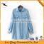 Hot selling beautiful ladies new design top quality denim women plain shirts