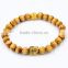 New Wooden Made Bead Bracelet with Silver or Golden Buddha Head Accessories Bead Bracelet Jewelry