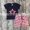 hot sale fashion boy star floral stripe boutique clothing set