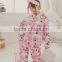 Best selling cartoon pattern printed women sleepwear fleece winter