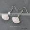 Fashionable simple scalloped pink crystal drop earrings natural stone jewelry