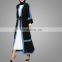 Black Abaya Ladies Extra Long Cardigans With Belt Islamic Clothing 2017