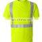 Safety Orange Lime Microfiber T-Shirt Policy Safety T-shirt Reflective Safety Short Sleeve T-Shirt HIGH VIZ