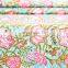 Indian Beautiful Floral Hand Block Cotton Turquoise Fabric Dressmaking Sewing Fabric By Meter Natural Vegetable Print Fabric