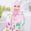 Bright color muslim dress latest design high quality printing baju kurung malaysia