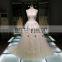 illusion straps floral applique tulle wedding dress