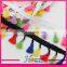 4.5cm width cotton mixed color tassel fringe lace trim for garment