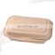 Wheat straw Disposable Green Burger Meal Box Degradable Paper Lunch Box (600ml)