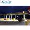 Steel Space Frame Structure Petrol Filling Station Canopy Roofing Design