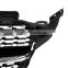 Fit 15-18 Front Grille Diamond All Black for Mercedes Benz C-Class W205