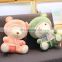 New Cute Down Cotton Couple Teddy Bear Wearing Hats Sitting Bear Plush Toys Animal