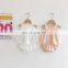 A0143# Newborn Clothes Set 2020 Summer Baby Cotton Sleeveless Wooden Ear Top + Lantern Bread Pants Baby Girl's Two Piece Suit