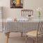 Japanese style indoor kitchen decoration table cover geometric lattice cotton linen fabric jacquard tablecloth