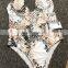 Bikinx Snake print V-neck one piece swimsuit fused Belt sexy swimwear women 2019 Push up bikini mujer bathing suit monokini new