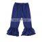 Wholesale Kid Little Girls Stretchy  Flare Pants  Icing  Ruffles Solid Colors Ruffle Leggings