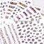 JOYFUL 496-501 autumn and winter new decals 3D adhesive leopard print nail Beauty stickers