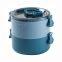 Round plastic bento lunch box container
