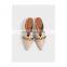 Ladies low heels latest footwear design pointed toe with chain strap stunning style sandals shoes