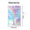 Holographic Resealable Smell Proof Bags Foil Pouch Bag Flat Ziplock Bag for Party Favor Food Storage