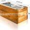 1.6 Gal Smell Proof  Rust Proof Stainless Steel Insertt Bin  Acacia Wood Box kitchen compost bin for counter top