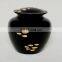 black coloured cat urns