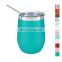 Amazon top seller 12oz double wall stainless steel custom wine tumbler insulated vacuum egg shape mugs wine glass with lids