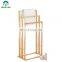 Hot sale home decor modern clothes storage wholesale bedroom bamboo three-layer clothes rack