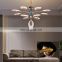 New Product Decoration Living Room Bedroom Gold White Iron Acrylic Indoor Modern LED Chandelier Lamp