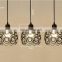 Retro loft industrial iron hanging lights E27 110V 220V LED black pendant lamps for kitchen living room bedroom aisle restaurant
