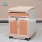 Wholesale Luxurious Equipment Hospital Wooden Color Abs Plastic Bedside Table ,Patient Cabinet With Castors