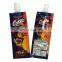 Custom liquid chocolate milk mini nozzle spout pout chocolate bar packaging bags