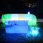 Waterproof hard plastic tables luxury nightclub party bar lighting up led sectional sofas