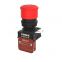 ip65 22mm red flat head 20a 1NO 1NC push pull emergency stop switches self locking