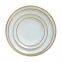 Hot Selling Kitchen Porcelain Serving Dishes Classic Round Elegant Gold Rim White Ceramic Dinnerware Steak Dinner Salad Plates