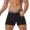 Custom comfortable boxer shorts briefs bamboo fabric black plus size underwear for men