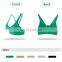 Rib Women Yoga Bra Backless Recyclable Newly Fitness Deep V Neck Sports Top