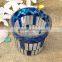 Ocean Blue Mosaic Pillar Votive Candle Jars Wedding Centerpiece